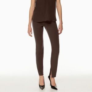 Babaton Serra Pant High-Waisted Slim Fit Zip Ankle Pant Size 6 Stretch